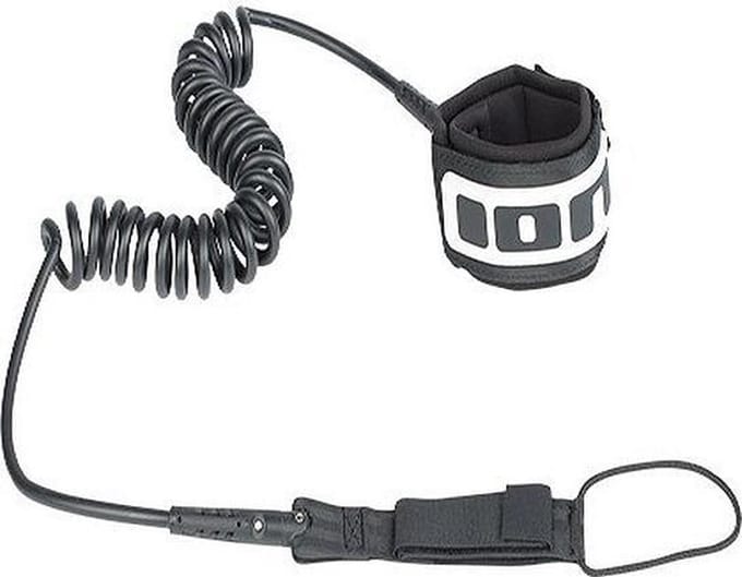 ION - Leash - Coiled Kneestrap - 8" - Zwart - Enkelkoord - Stand Up paddling