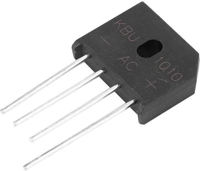 Allecto - Diodebrug - 10A 1000V - Voor Voedingsschakelaar - 4-pins