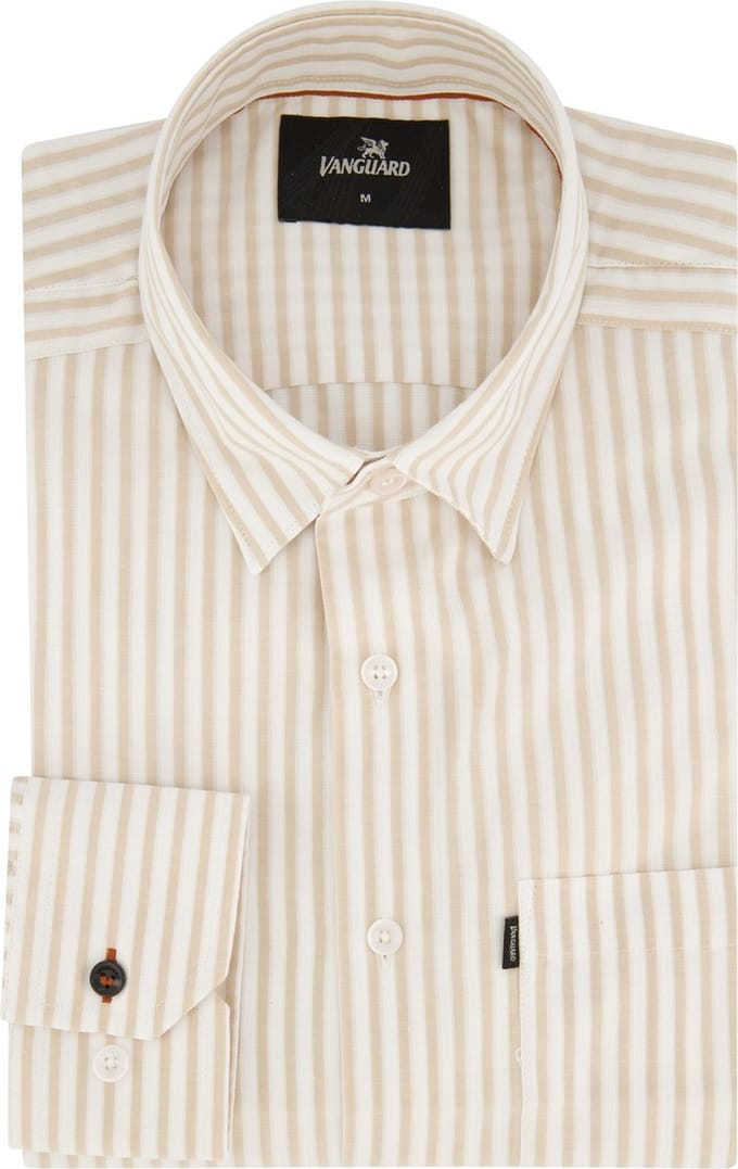 Vanguard casual overhemd beige