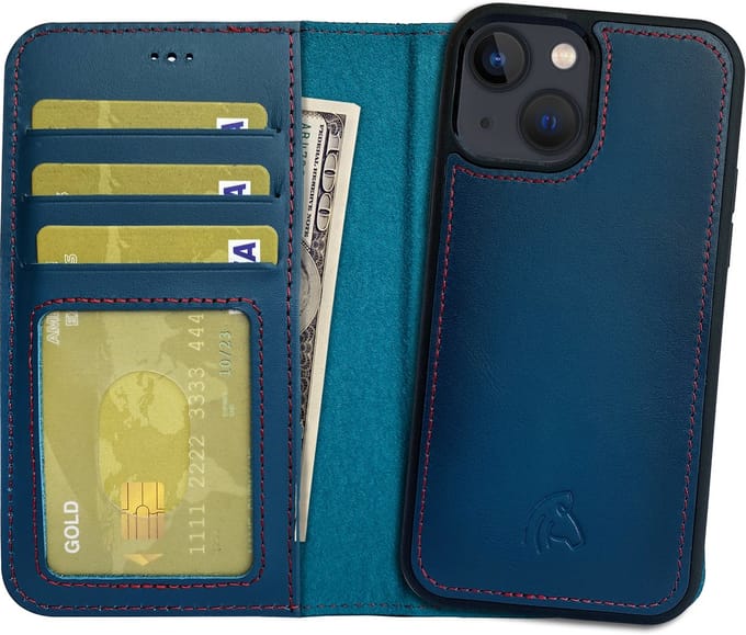 Pulledro geschikt voor iPhone 14 Plus lederen Uitneembare BookCase hoesje - Reȸlue