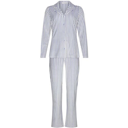 Pastunette - Blue Fog - Pyjama - Fanel/Fleece - Doorknoop - Maat 46