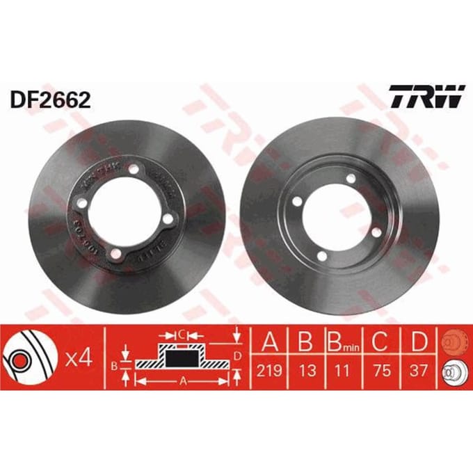 Remschijf TRW DF2662