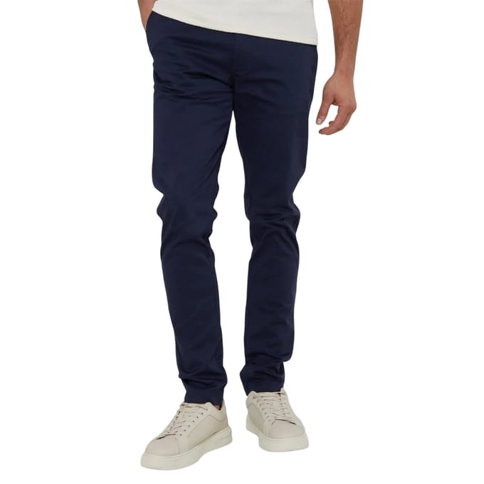 Threadbare Heren Slanke chino's (Marine/Donkere Steen)