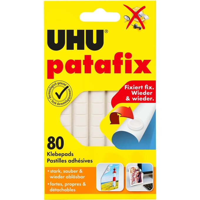 UHU 48810 patafix kleefpads Wit Inhoud: 80 stuk(s)
