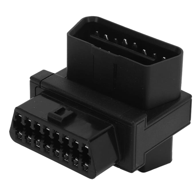 OBD2-adapter 16-pins mannelijk naar 2 vrouwelijk plug-and-play splitterconnector voor diagnostische extender black