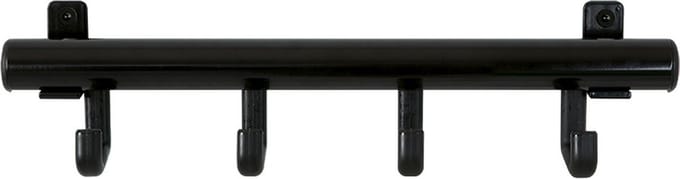 V-Part - Wandkapstok Techno 4 - Steel - zwart - Kapstok