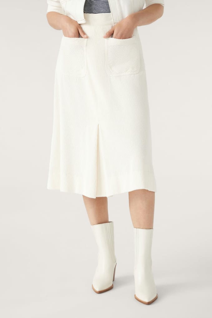 BA&SH Mid-length Skirt Ecru Maat: 42 | Midi Rokken Outlet | Dames | Ecru