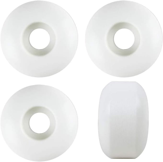 Skateboard Wielen - Trick Wielen - Tricks Uitvoeren - Inclusief Lagers - 52mm Diameter - Wit