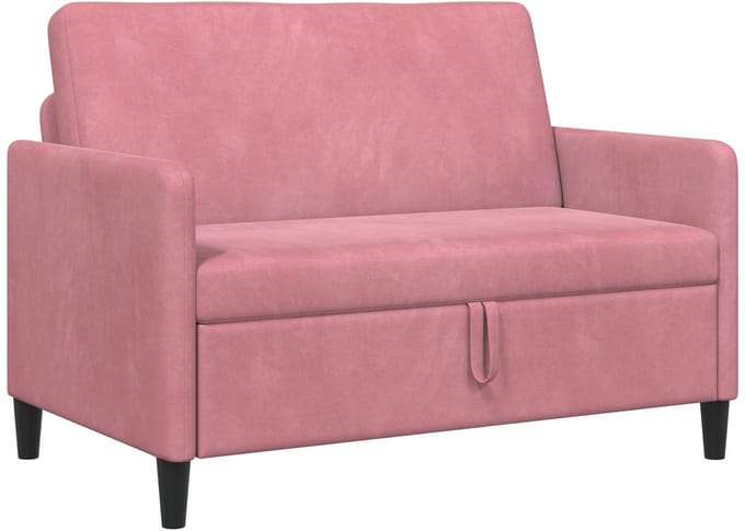 vidaXL - Sofa - met - Opbergruimte - Roze - 122 - x - 78 - x - 87 - cm - Polyester