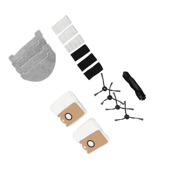 Ensemble d'accessoires pour balayeuse de sol Facile à changer Doux Fort Absorption d'eau Pièces de rechange pour VIOMI S9 black