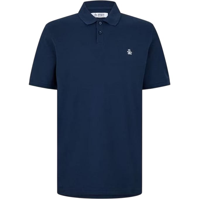 Original Penguin Heren Geborduurd Logo Poloshirt (Yale Blauw)