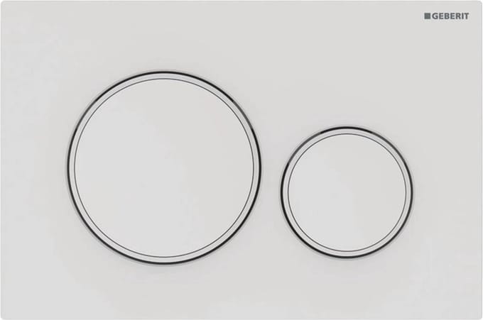 Geberit Sigma20 bedieningsplaat - 2-toets spoeling - rond - dualflush - mat wit