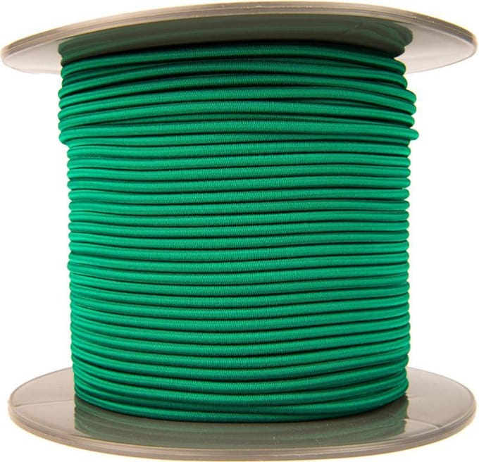 Afdekzeilwinkel - Elastisch koord 4mm groen op rol - 100 meter