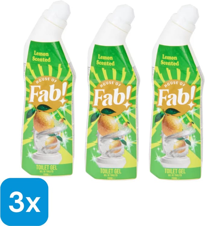 3x Fabulosa Toiletgel Lemon 1L