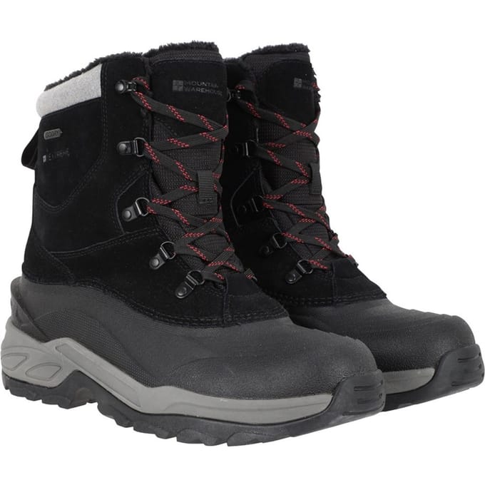 Mountain Warehouse Heren Snowdon Extreme Suede Snow Laarzen (Zwart)