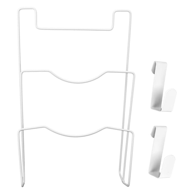 Smeedijzeren Kastdeurmontage Potdeksel Organizer Snijplankhouder Keuken Kookgerei Opbergruimte white