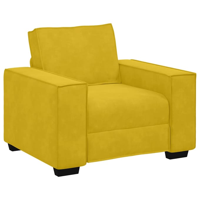 vidaXL - Sofastoel - Geel - 100x78x84 - cm - Fluweel