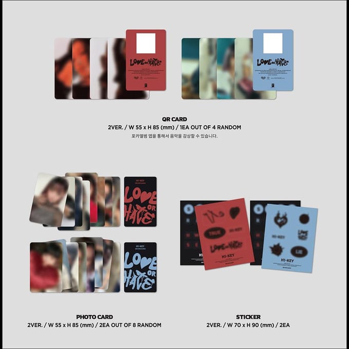 H1-KEY - 3e Mini-album LOVE or HATE (Poca-album) LIE VER.(BLUE)