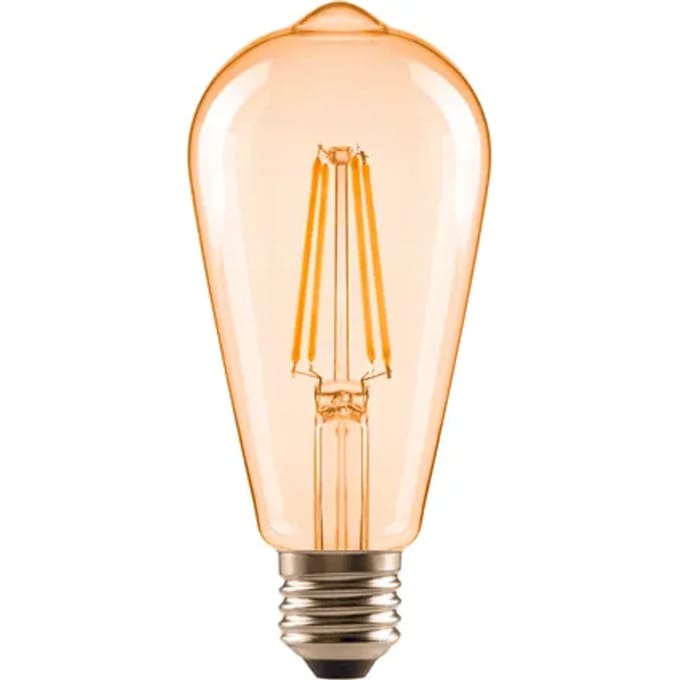 Sencys Ledfilamentlamp Edison Scl St64g - Amber - D6,4cm - Warm Wit - E27 - 6,5w