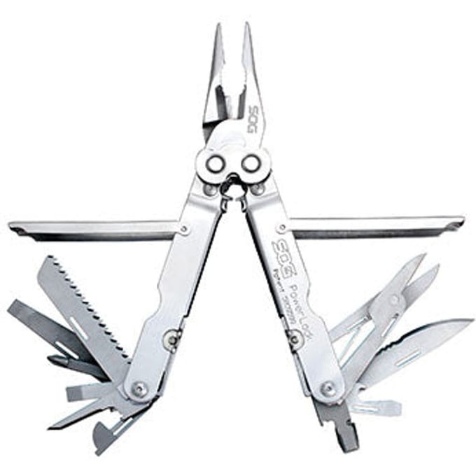 SOG Knives PowerLock Clampack Zakmes - Zilver kleurig
