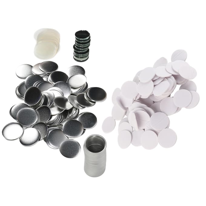 100 Sets 58mm Spiegel Ronde Buttons Onderdelen DIY Blanco Roestvrij Blik Button Maker Benodigdheden voor