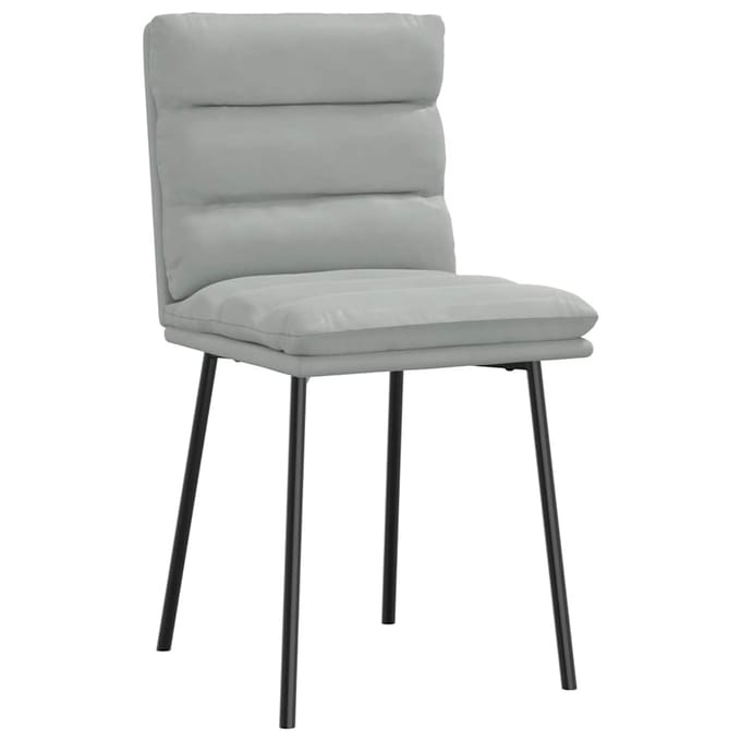 vidaXL - Eetkamerstoelen - 2 - st - fluweel - lichtgrijs