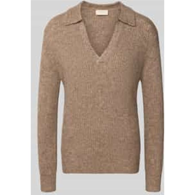 Slim fit gebreide pullover met wol Model 'Hil'