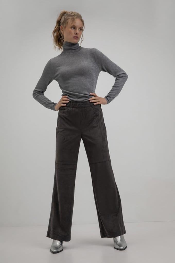 Josephine & Co Saar Sweater Steel Grey Maat: XL | Longsleeves Outlet | Dames | Grijs
