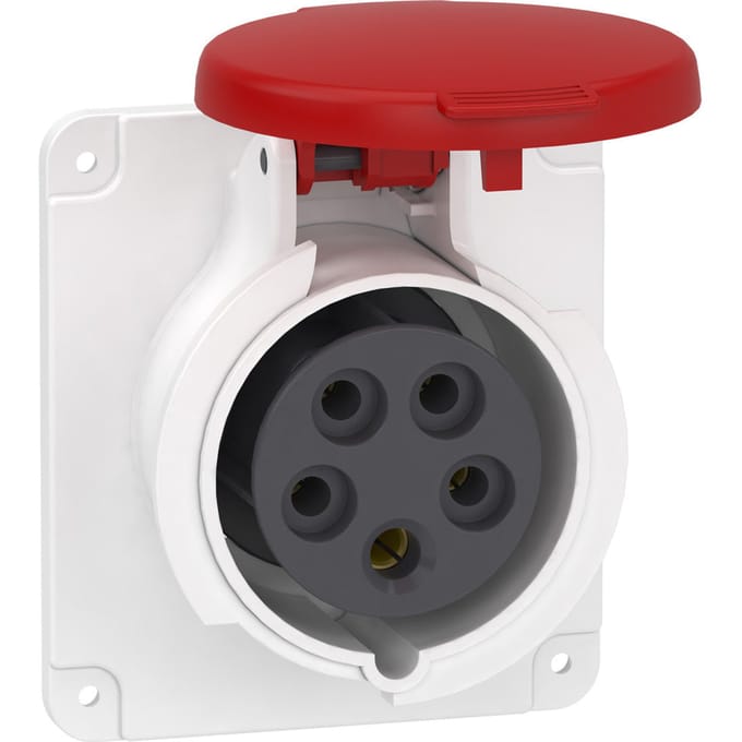 Schneider PratiKa Industriële Paneelstopcontact 16A 400V IP44 - PKF16G435
