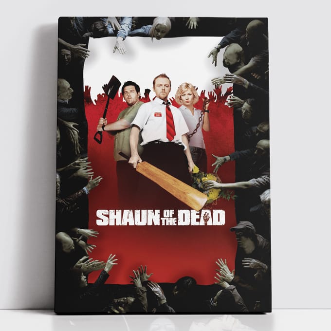 Decorsome x Hot Fuzz You've Got Red On You Rectangular Canvas - 12x18 inch