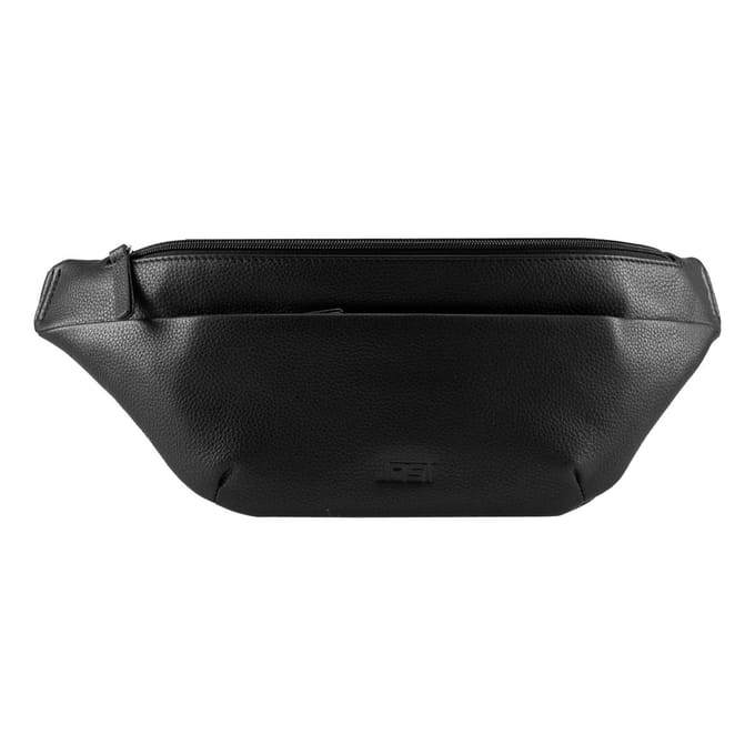 JOST Leren gordeltas Frankfurt Crossover Bag Black zwart