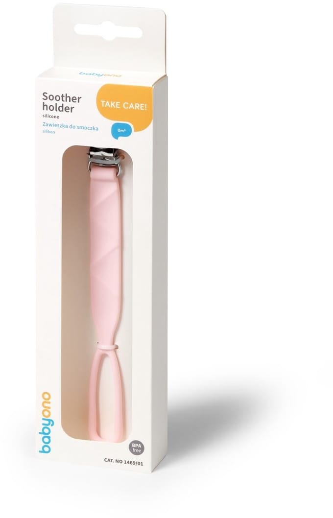 Baby Ono Roze Siliconen Speenkoord