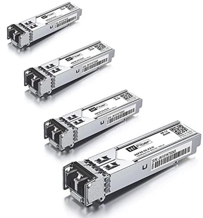 4 Stuks 1000BASE-SX SFP Transceiver Module - Multimode 1.25G LC Compatibel Met Diverse Netwerksystemen