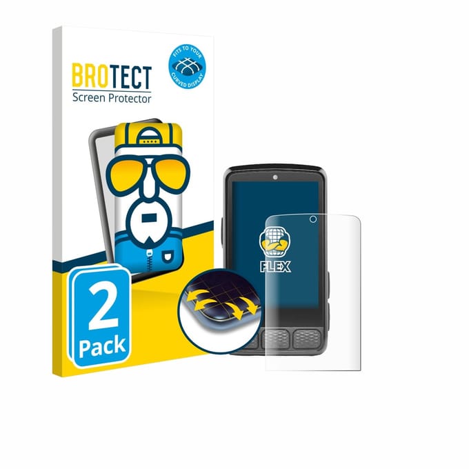 BROTECT - Screenprotector voor Wahoo Elemnt Roam V3 - Folie Beschermfolie transparant volledig dekking - 2 Stuks
