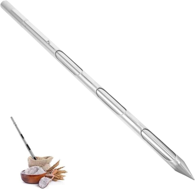 Bodemmonster Sonde - Sampler Bodem Korrels - Nauwkeurig Bemonsteren - Drie Zone Ontwerp - 50 cm tot 150 cm - Zilver