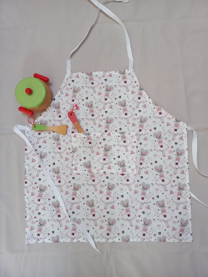 Oogappel Prinses Muis Kinderschort Schort Speelkeuken (3-6 jaar)-Multicolour