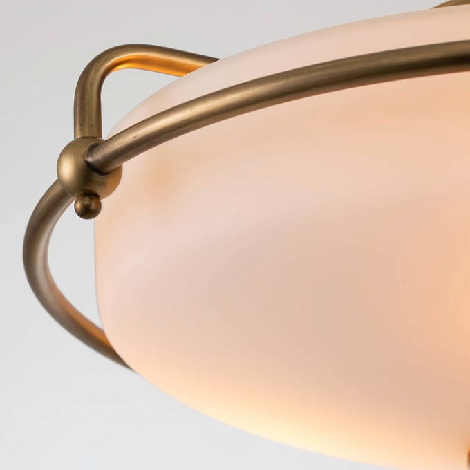 Quoizel LED Plafondlamp Griffin | 3X E27 Max 60W | Dimbaar | Weathered Brass