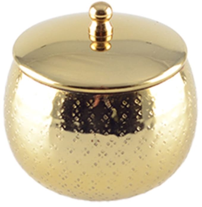 AULICA - Little Model Round Round Candle - Geurkaars - 8x8 cm - Goud