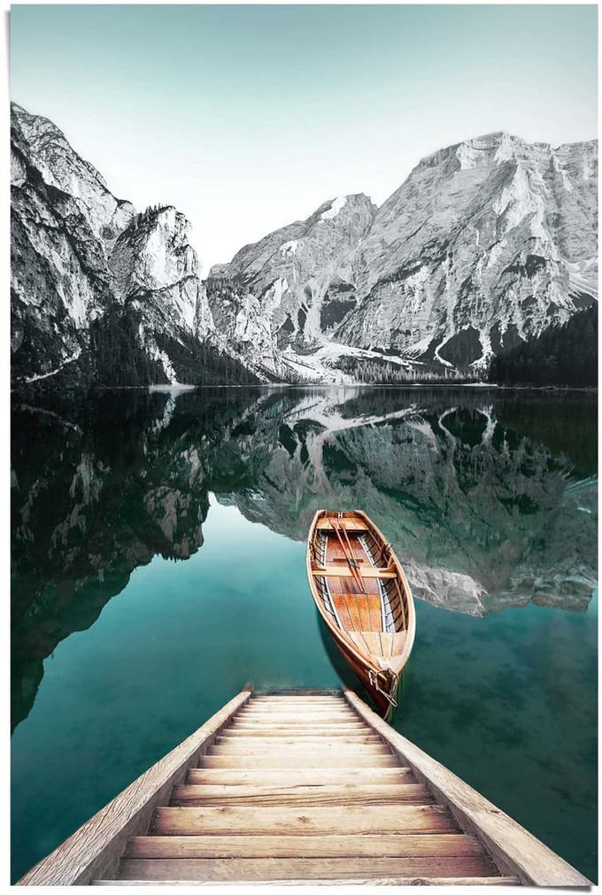 Poster Bergmeer - 91,5 x 61 - Papier - REINDERS