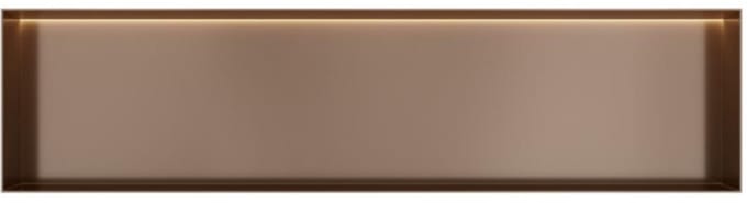 Hotbath &More Inbouwnis - 30 x 120 x 10 cm - Frameless - met LED-verlichting - Tuscan Bronze