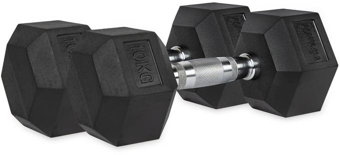 VirtuFit Hexa Dumbbell Pro Set - 2 x 10 kg - Hexagon Dumbbell - Krachttraining - Set van 2