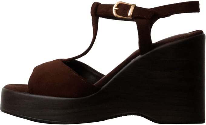 Sandalen met plateauzool en bandje van R and Be