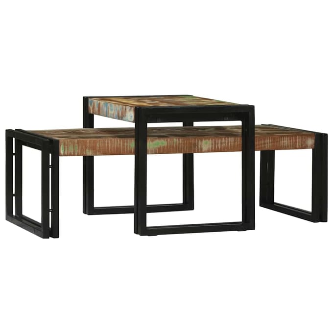 vidaXL - Salontafel - 2 - st - Multikleur - 48 - x - 40 - x - 40 - cm
