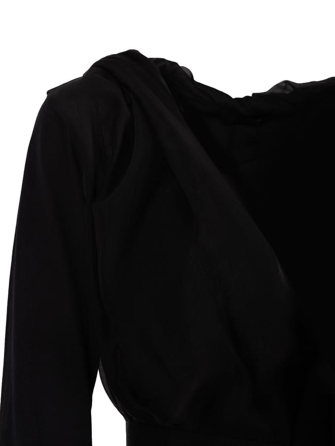 La Haine Inside Us Cardigan Asymmetric Vrouw zwart