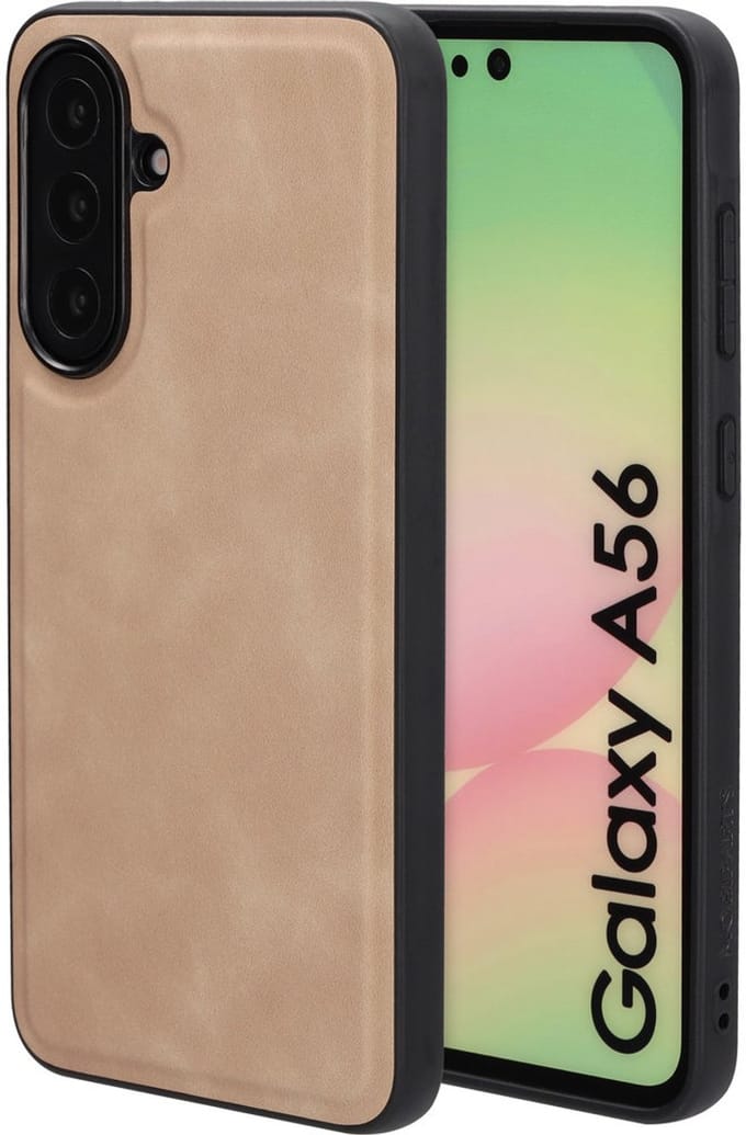 Mobiparts Classic Backcover geschikt voor Samsung Galaxy A56 Moonstone - Beige - MagSafe