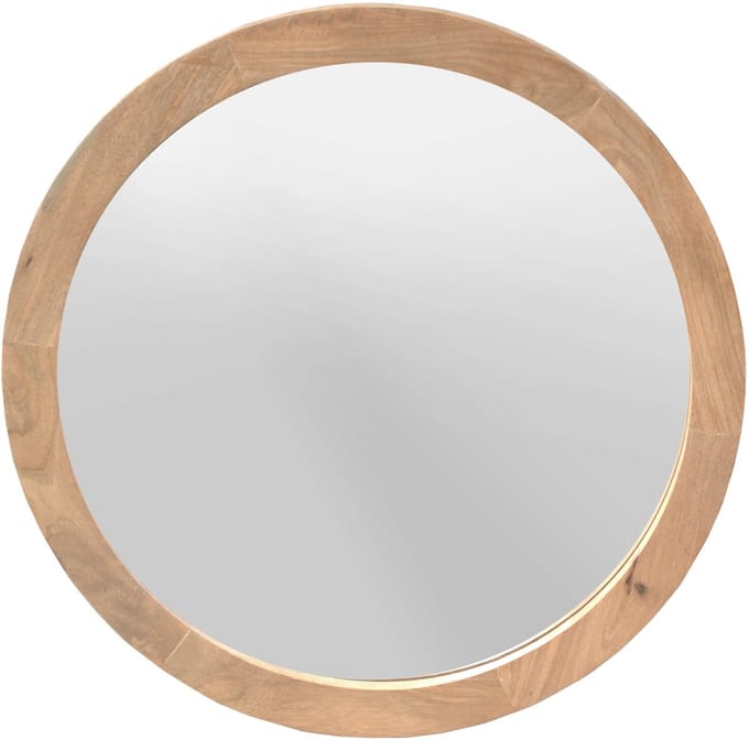 Starfurn Ronde spiegel Dide Naturel Mangohout 80 cm