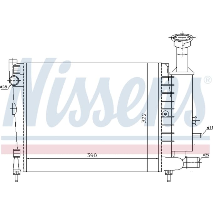 Radiator, motorkoeling NISSENS 61354