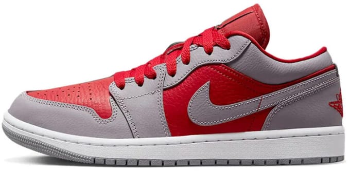 Jordan 1 Low SE 'Homage Split Gym Red Cement Grey' (W) - Maat 41