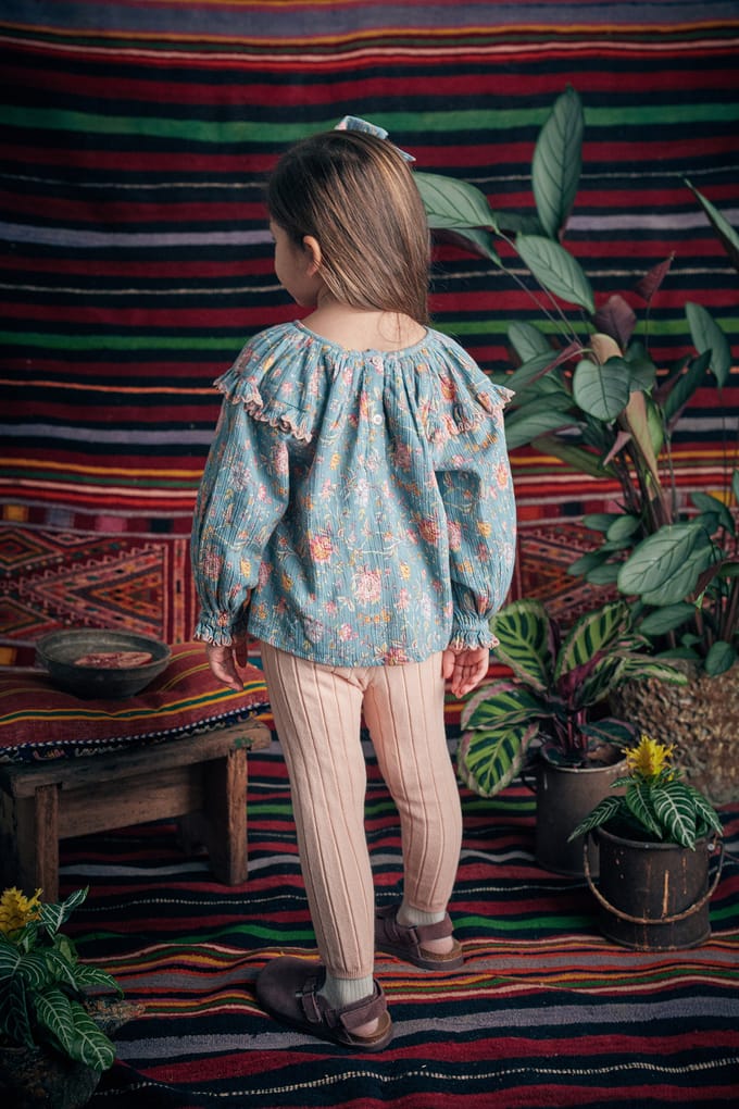 Louise Misha Blouse Iris Blue Rosa Damascena Maat: 6M | Overhemden Outlet | kids | Blauw