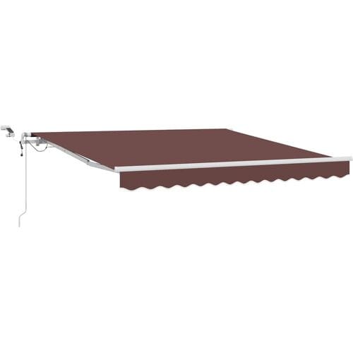 vidaXL - Luifel - automatisch - uittrekbaar - met - LED - 300x250 - cm - bruin